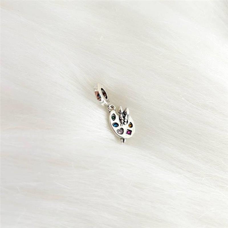 BERLOQUE PRATA 925 PALETA DE TINTA COM PEDRA