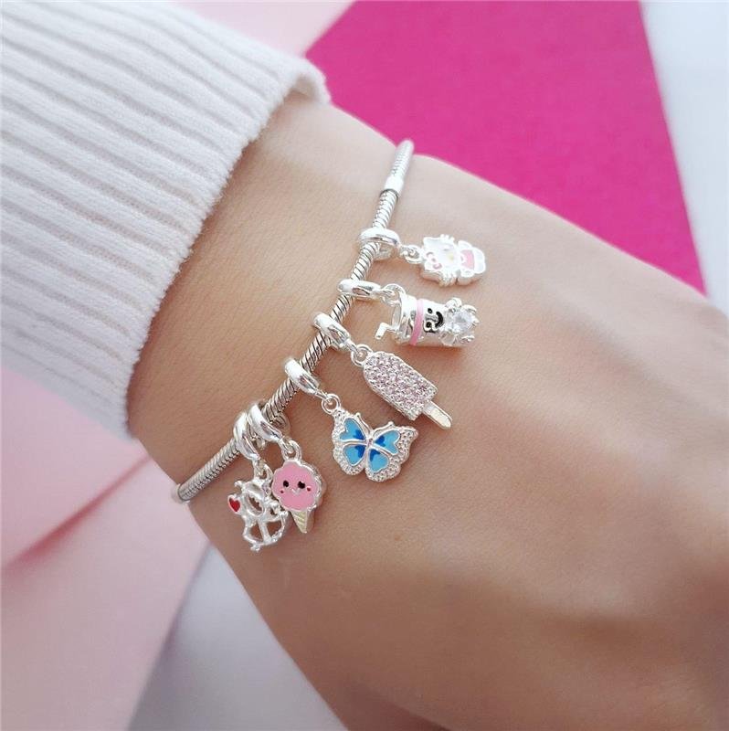 BERLOQUE PRATA 925 PICOLÉ CRAVEJADO MICROZIRCÔNIAS ROSA
