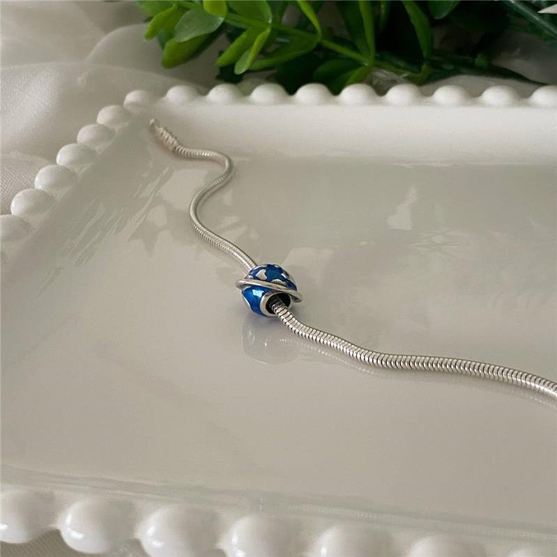 BERLOQUE PRATA 925 PLANETA TERRA AZUL