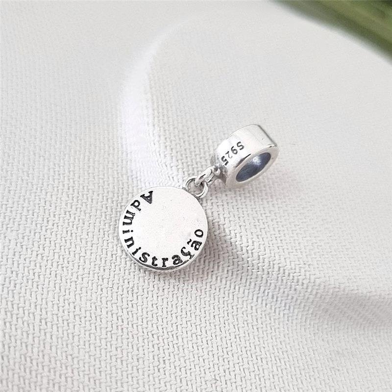 BERLOQUE PRATA 925 PLAQUINHA PROFISSÃO ADMINISTRAÇÃO