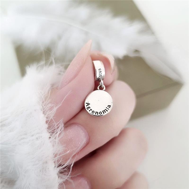 BERLOQUE PRATA 925 PLAQUINHA PROFISSÃO AGRONOMIA