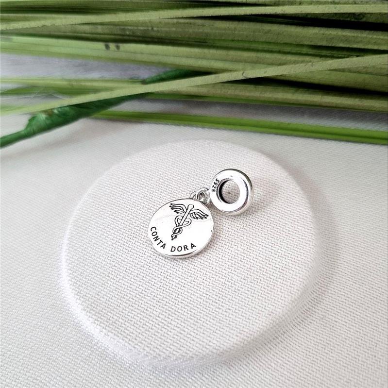 BERLOQUE PRATA 925 PLAQUINHA PROFISSÃO CONTADORA