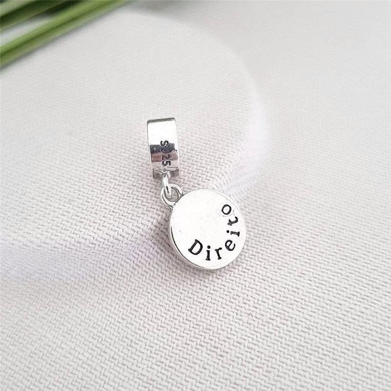 BERLOQUE PRATA 925 PLAQUINHA PROFISSÃO DIREITO