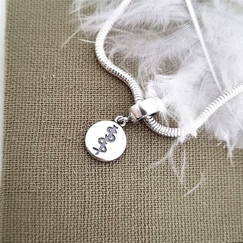 BERLOQUE PRATA 925 PLAQUINHA PROFISSÃO MEDICINA