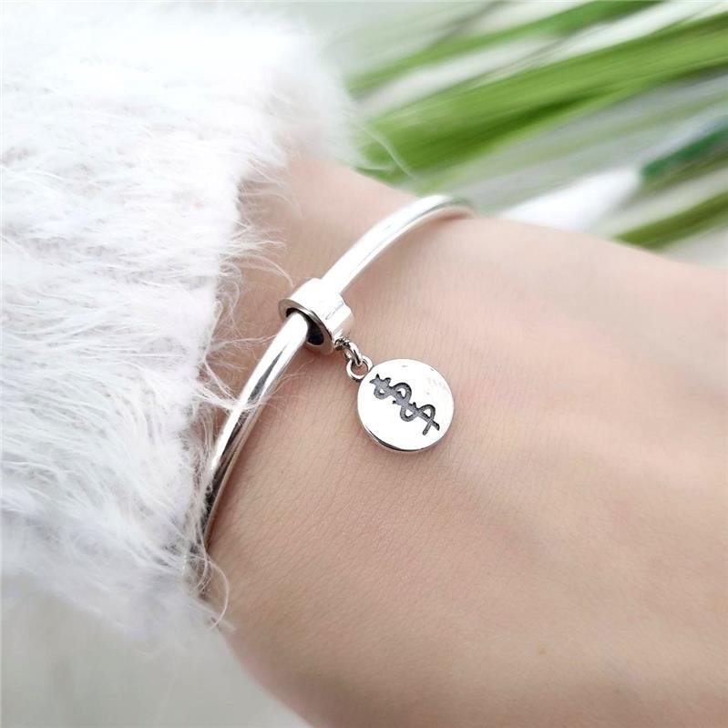 BERLOQUE PRATA 925 PLAQUINHA PROFISSÃO MEDICINA