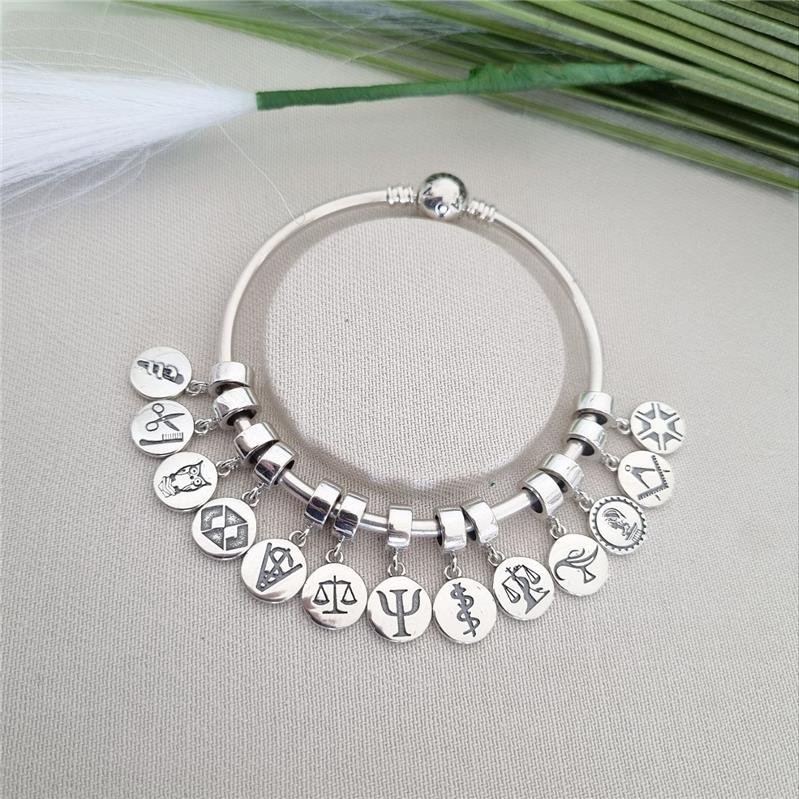 BERLOQUE PRATA 925 PLAQUINHA PROFISSÃO ODONTOLOGIA