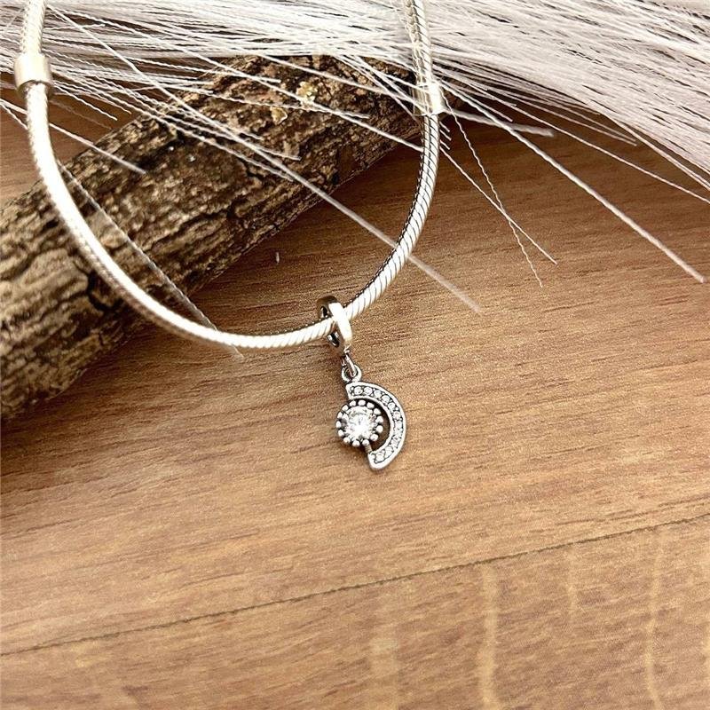  BERLOQUE PRATA PONTO LUZ MEIO CIRCULO CRAVEJADO