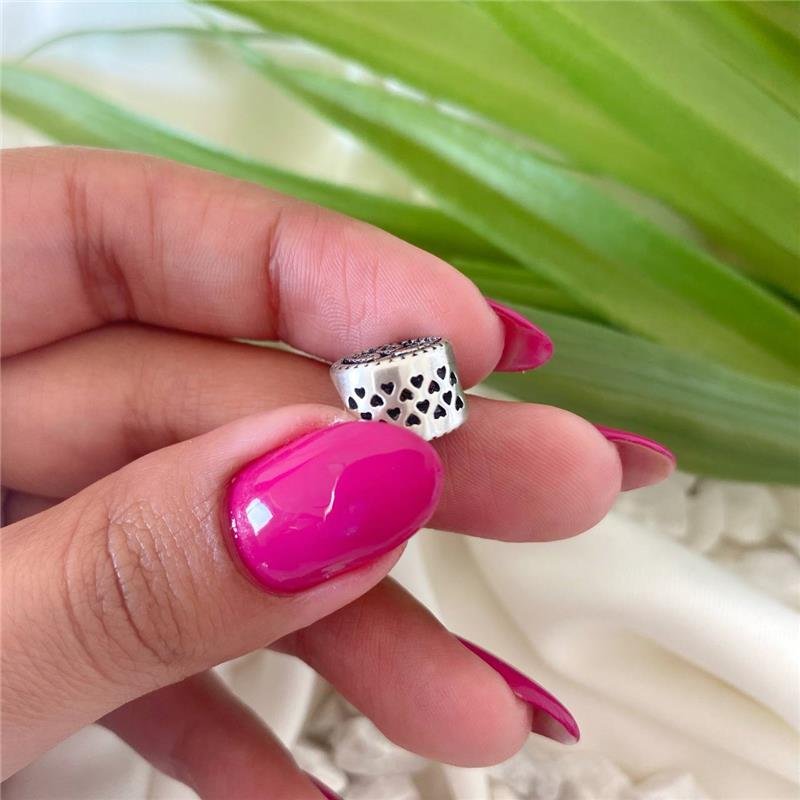 BERLOQUE PRATA 925 RAMINHOS FOLHAS COM PEDRA