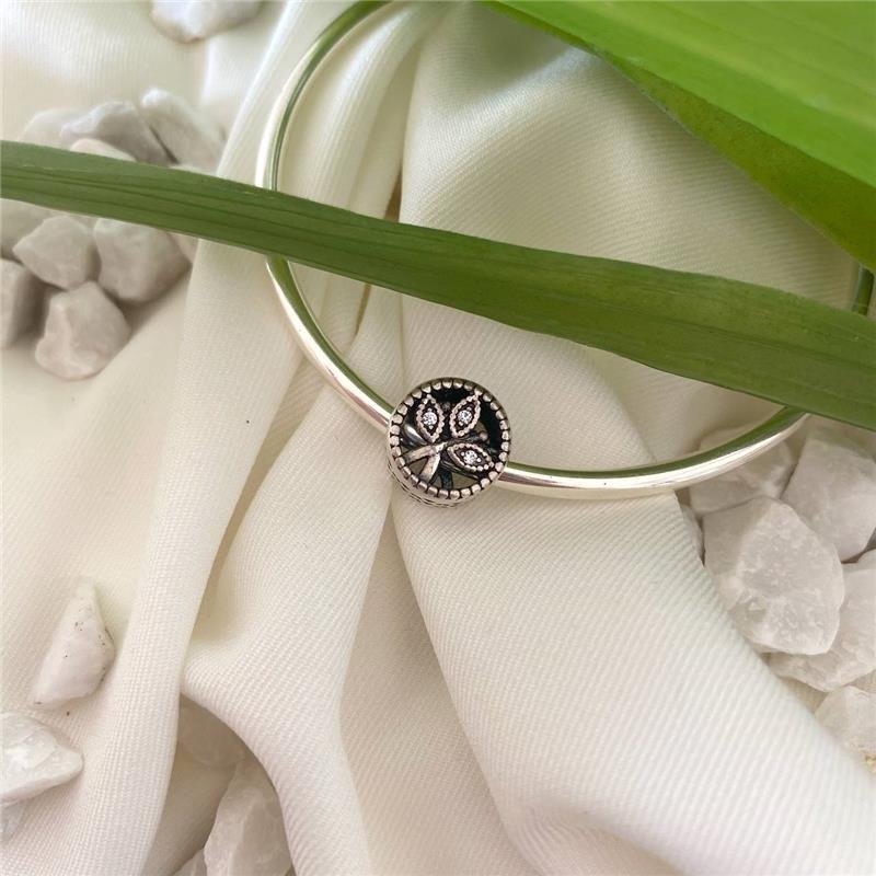 BERLOQUE PRATA 925 RAMINHOS FOLHAS COM PEDRA