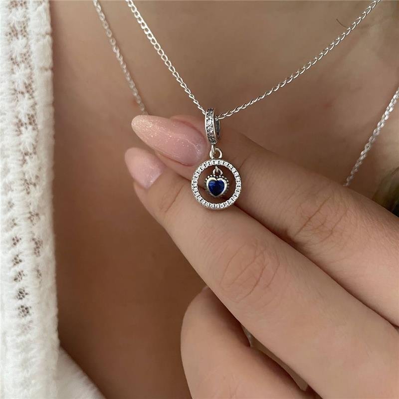 BERLOQUE PRATA 925 REDONDO CORAÇÃO NO MEIO