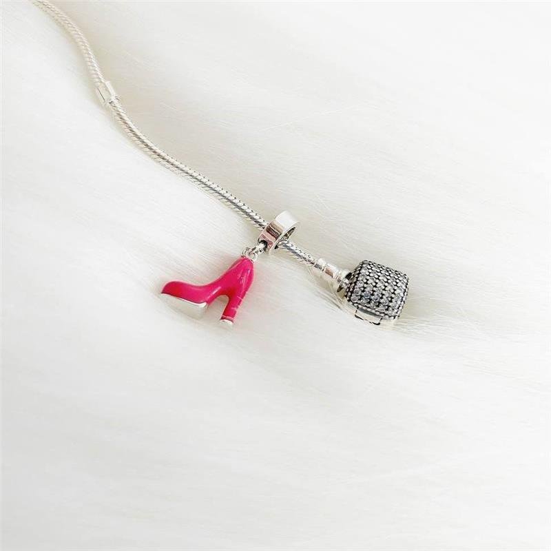 BERLOQUE PRATA 925 SALTO ALTO BARBIE PINK