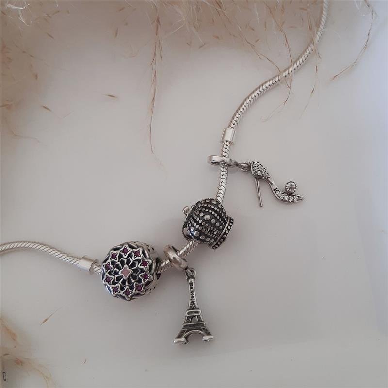 BERLOQUE PRATA 925 SALTO CRAVEJADO