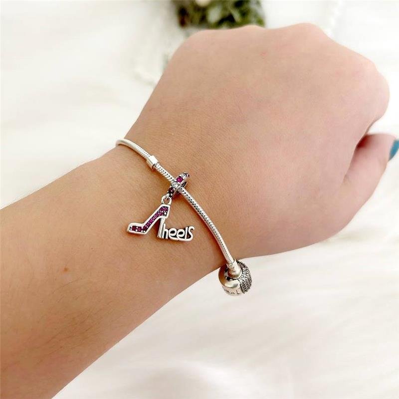 BERLOQUE PRATA 925 SAPATO SALTO HEELS COM PEDRA