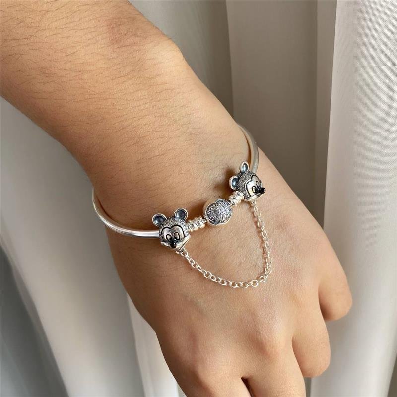 BERLOQUE PRATA 925 TRAVA CORRENTE MICKEY