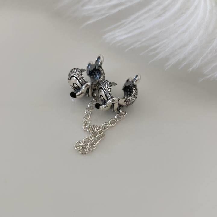 BERLOQUE PRATA 925 TRAVA CORRENTE MICKEY