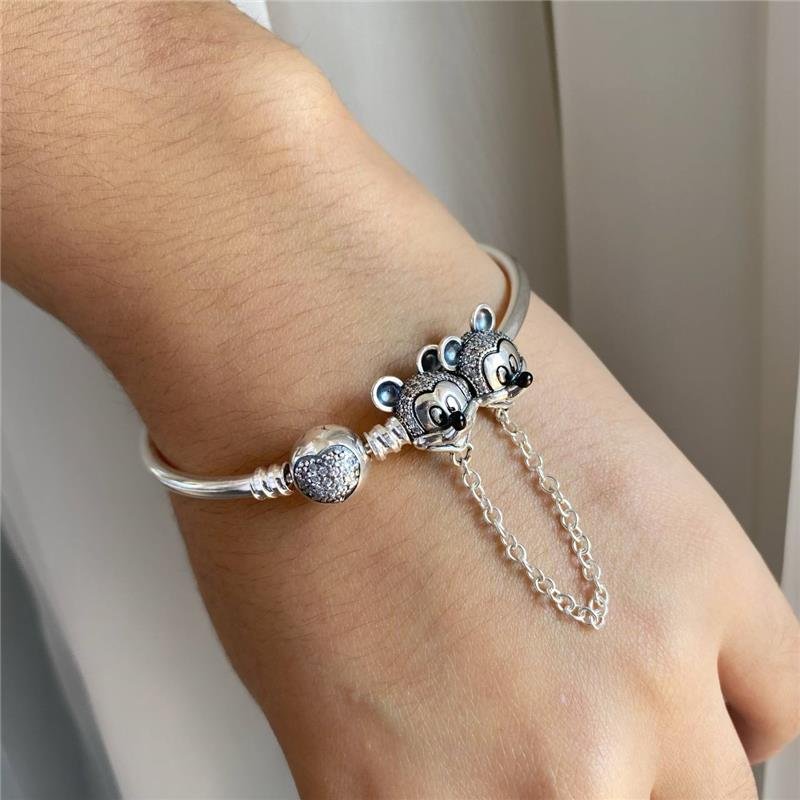 BERLOQUE PRATA 925 TRAVA CORRENTE MICKEY