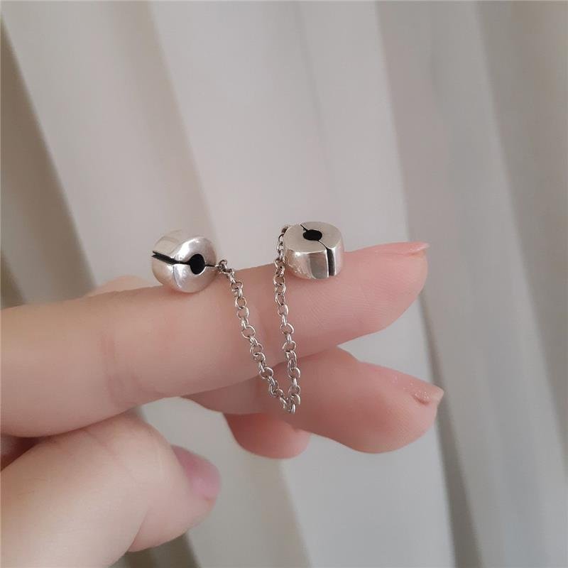 BERLOQUE PRATA 925 TRAVA DE CORRENTE LISA