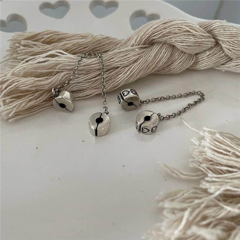 BERLOQUE PRATA 925 TRAVA DE CORRENTE LISA