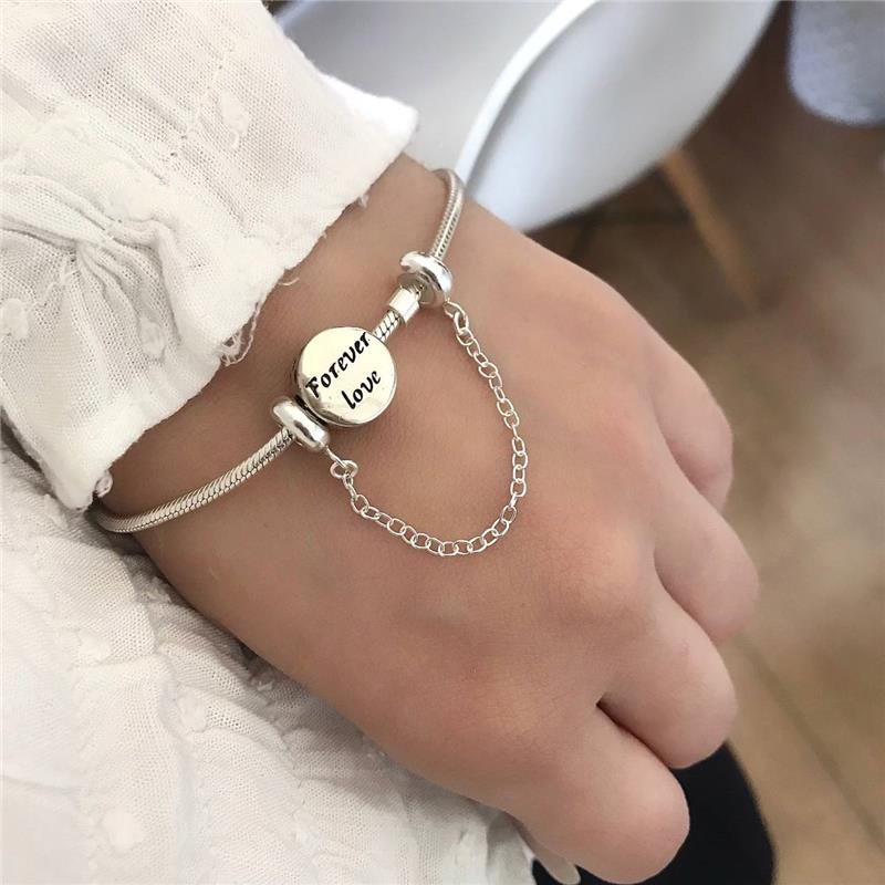 BERLOQUE PRATA 925 TRAVA DE SILICONE COM CORRENTE