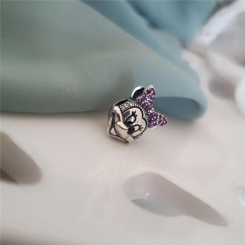 BERLOQUE PRATA 925 TRAVA MINNIE COM PEDRA