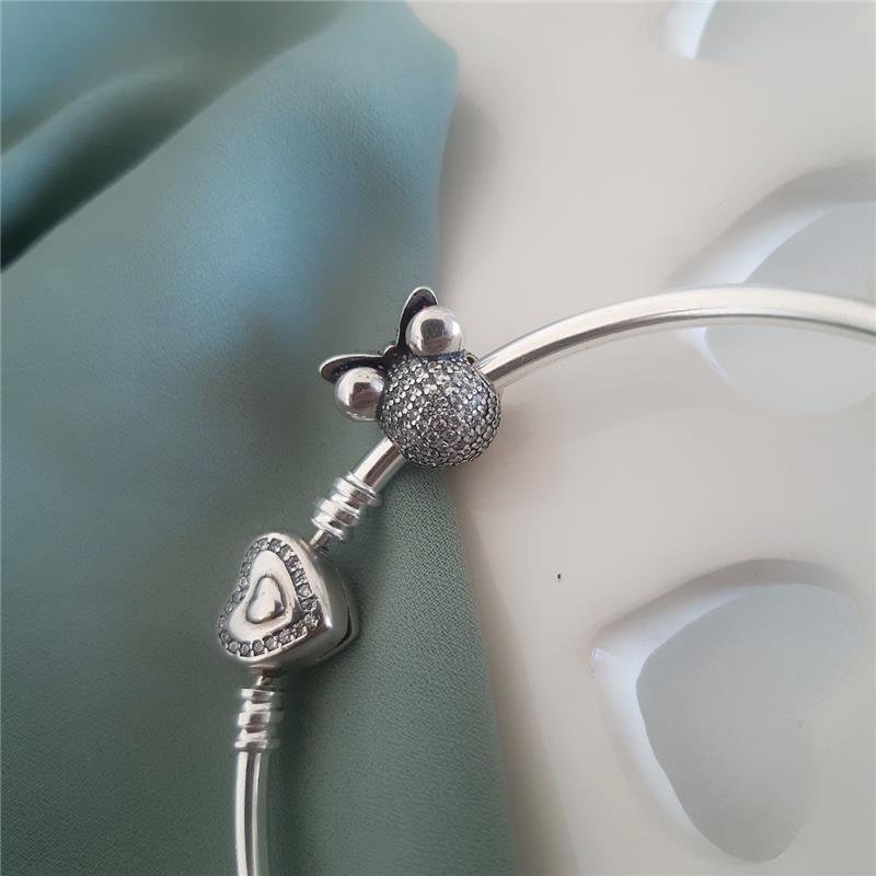 BERLOQUE PRATA 925 TRAVA MINNIE COM PEDRA