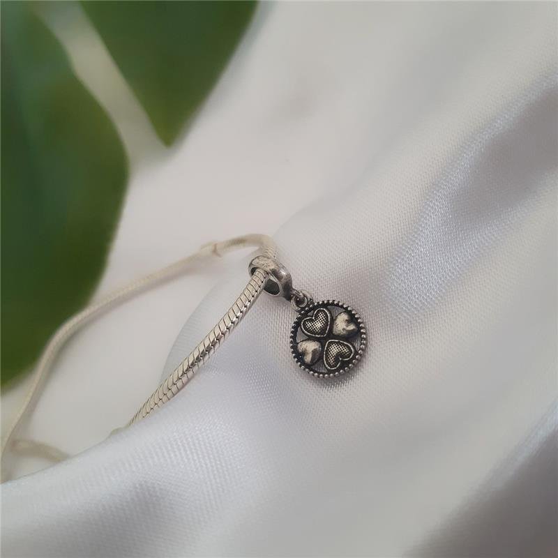 BERLOQUE PRATA 925 TREVO QUATRO CORAÇÕES