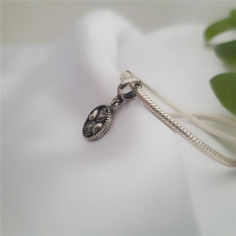 BERLOQUE PRATA 925 TREVO QUATRO CORAÇÕES