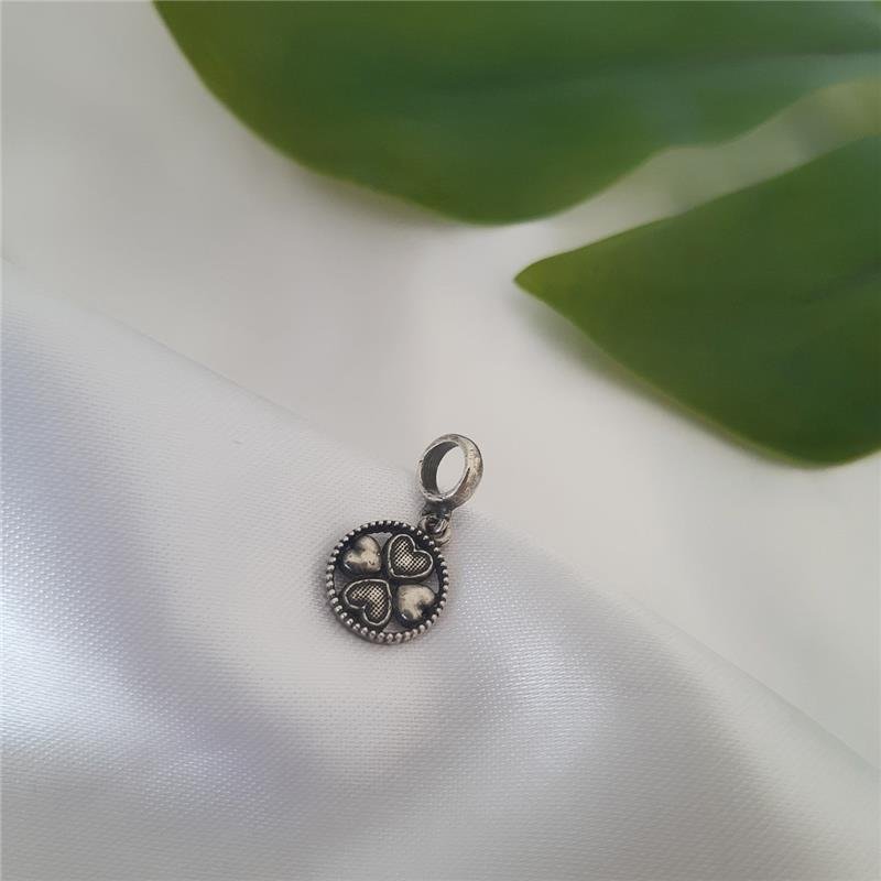 BERLOQUE PRATA 925 TREVO QUATRO CORAÇÕES