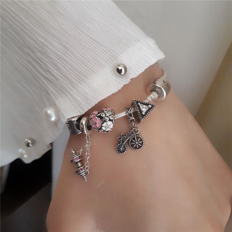 BERLOQUE PRATA 925 TRIÂNGULO COM ZIRCÔNIA 