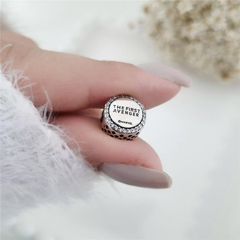 BERLOQUE PRATA 925 VINGADORES ESCUDO CAPITÃO AMERICA