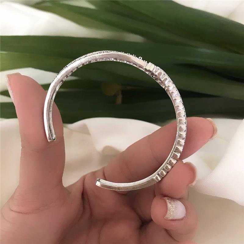 BRACELETE PRATA 925 ABERTO COM MARCASSITA