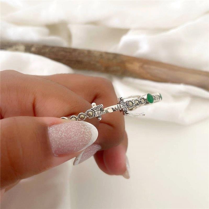 BRACELETE PRATA 925 BOLINHAS PEDRA NATURAL 3X1