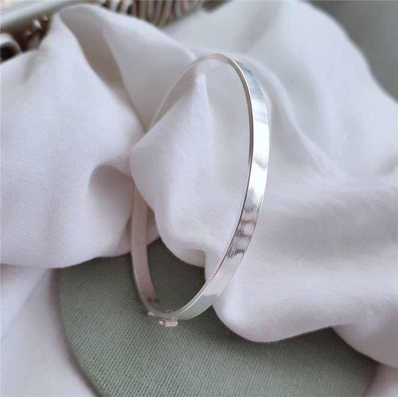 BRACELETE PRATA 925 LISO OVAL