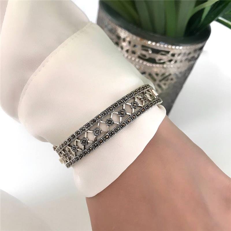BRACELETE PRATA 925 LOSANGOS COM MARCASSITA