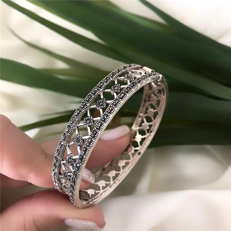 BRACELETE PRATA 925 LOSANGOS COM MARCASSITA