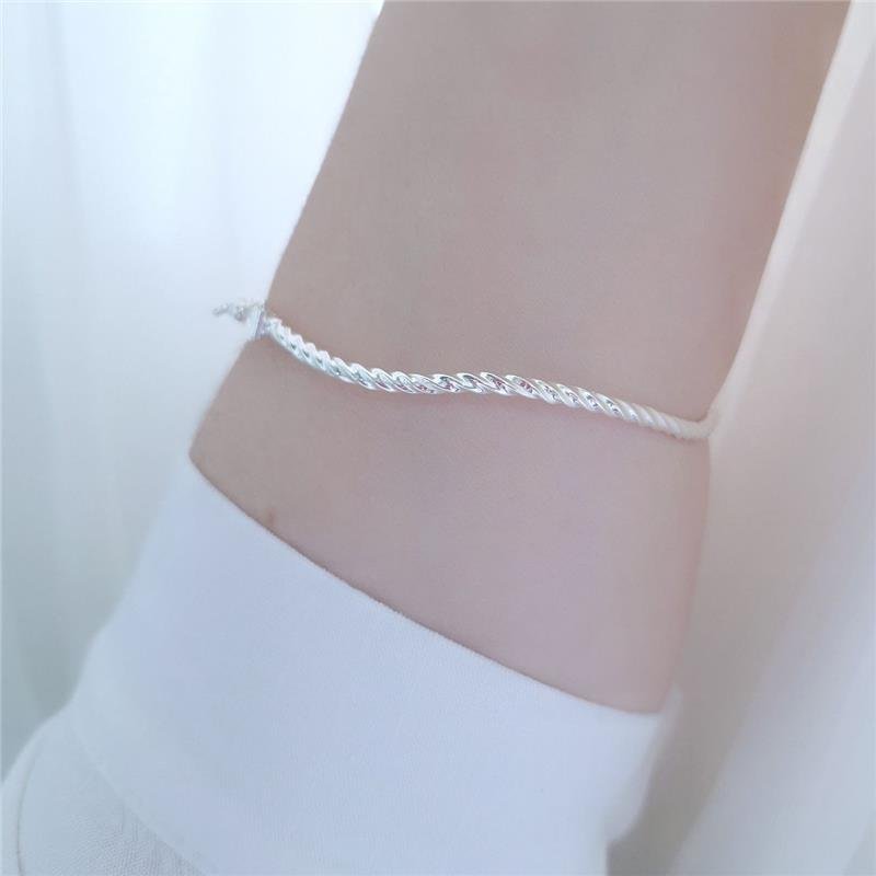 BRACELETE PRATA 925 ONDULADO TORCIDO