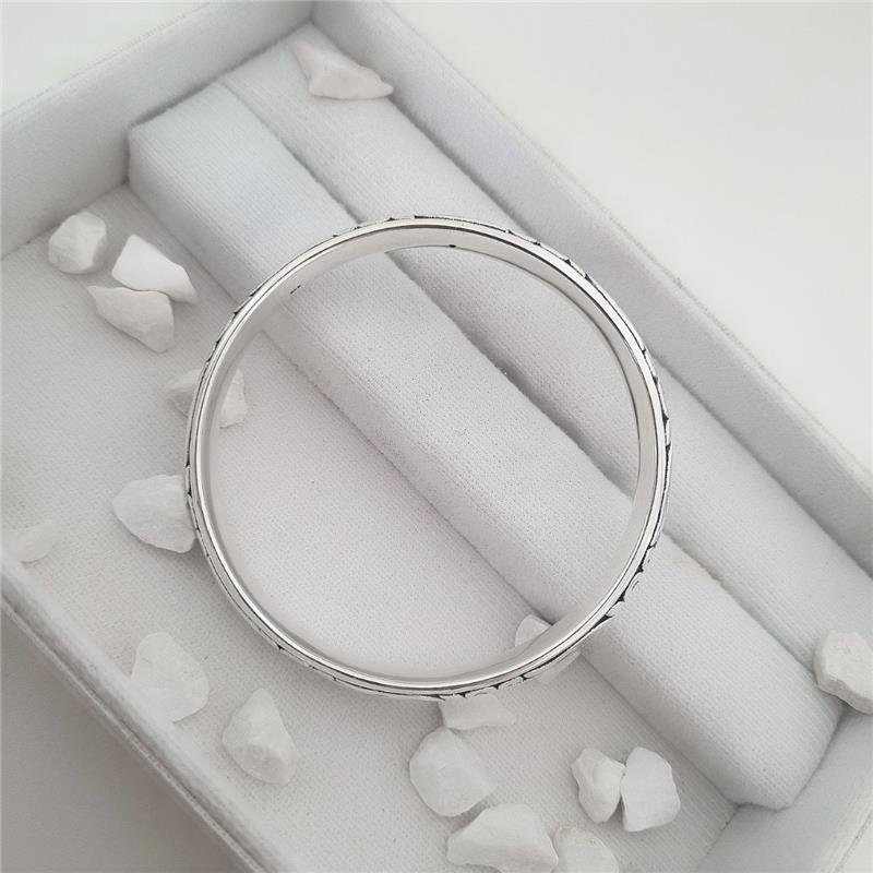 BRACELETE PRATA 925 REDONDO TRABALHADO