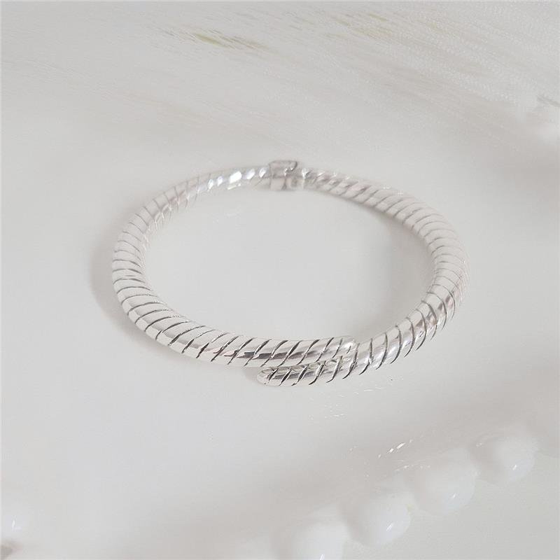BRACELETE PRATA 925 REGULÁVEL ESPIRAL