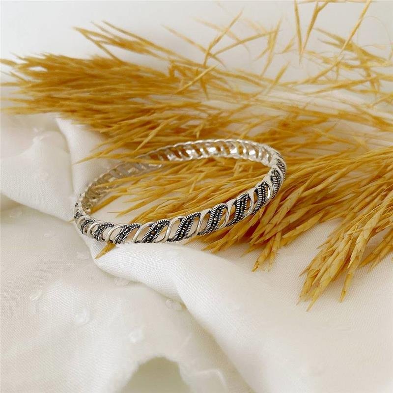 BRACELETE PRATA 925 VOLTAS COM MARCASSITA