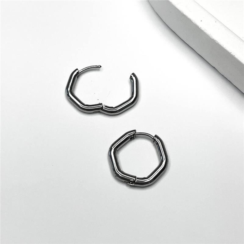 BRINCO AÇO INOX ARGOLA HEXÁGONAL PEQUENA