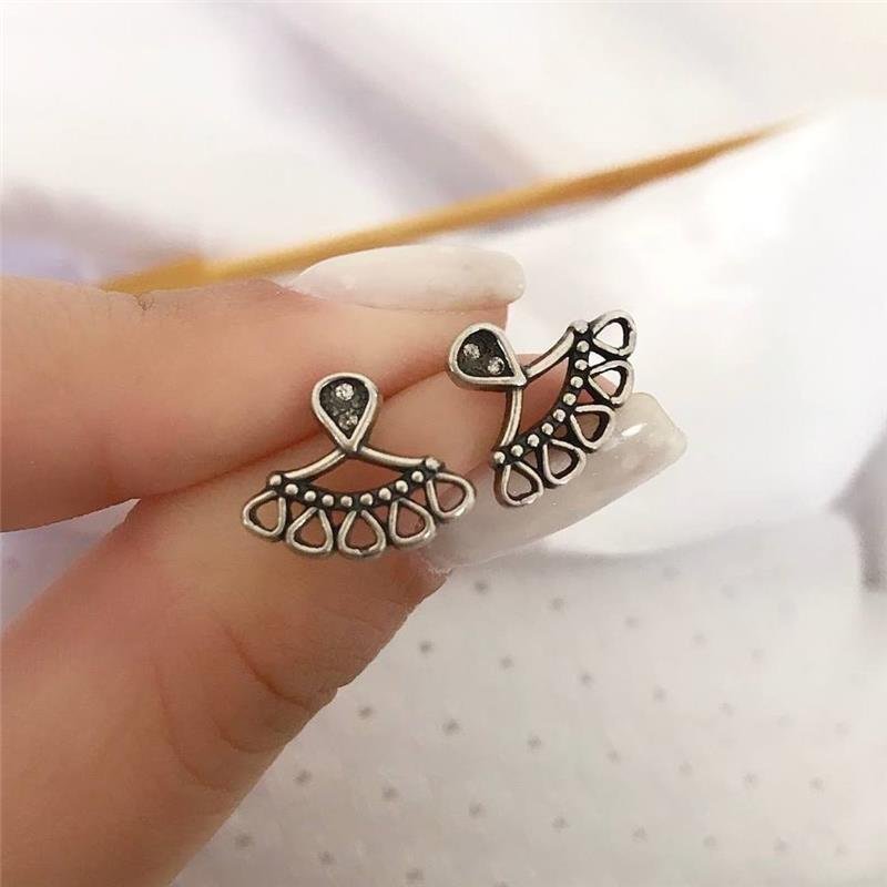 BRINCO PRATA 925 LEQUE GOTA PEQUENO