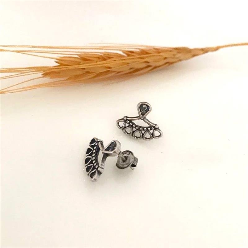 BRINCO PRATA 925 LEQUE GOTA PEQUENO