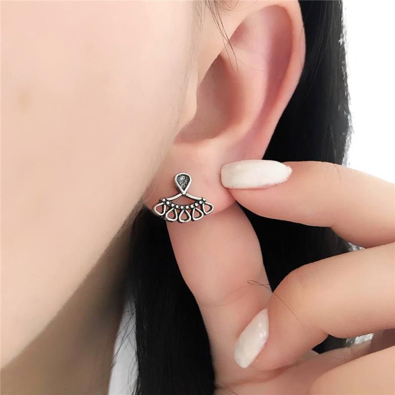 BRINCO PRATA 925 LEQUE GOTA PEQUENO