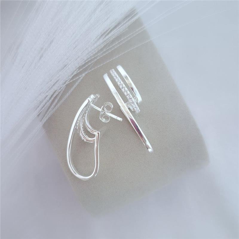 BRINCO PRATA 925 3 LINHAS CRAVEJADO