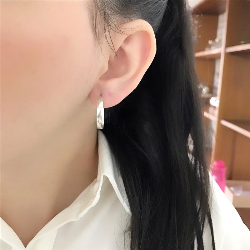 BRINCO PRATA 925 ARGOLA ABAULADA MÉDIA