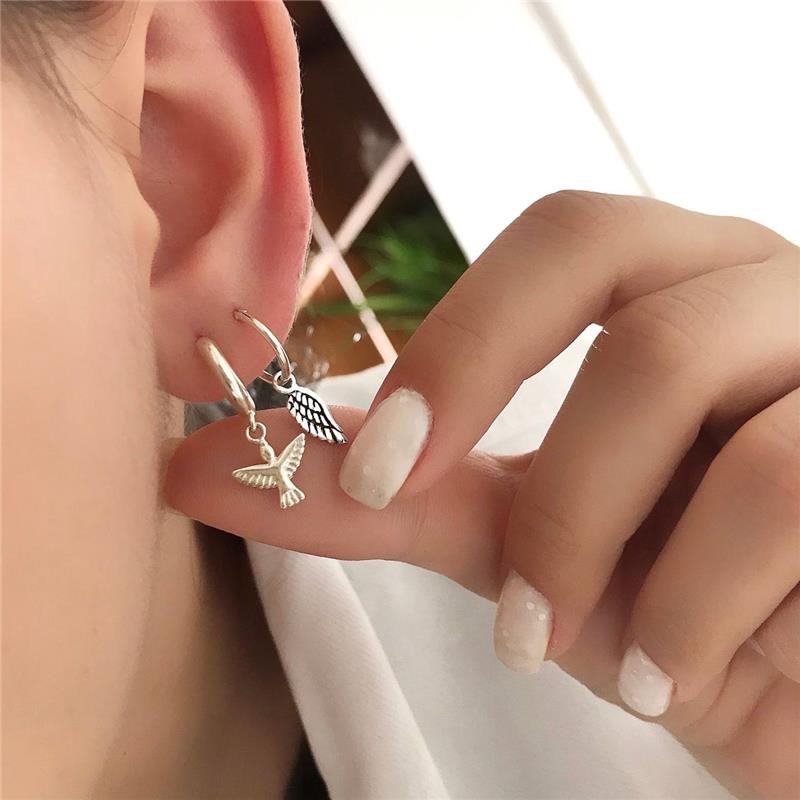 BRINCO PRATA 925 ARGOLA COM ASA