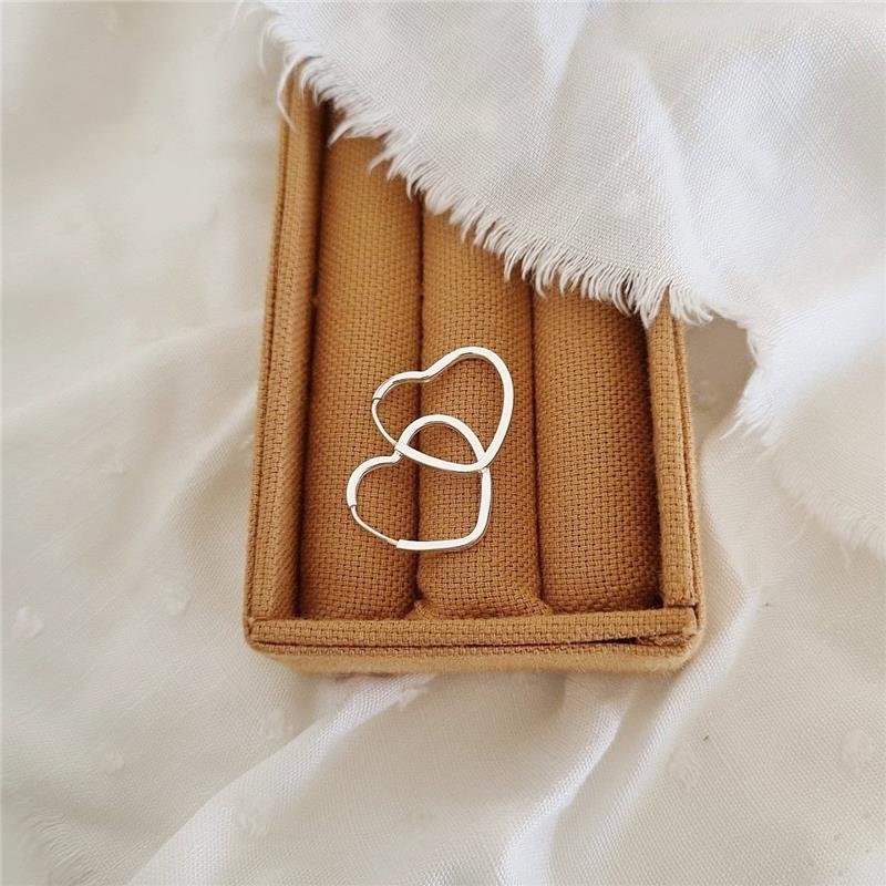 BRINCO PRATA 925 ARGOLA CORAÇÃO 1,8 CM