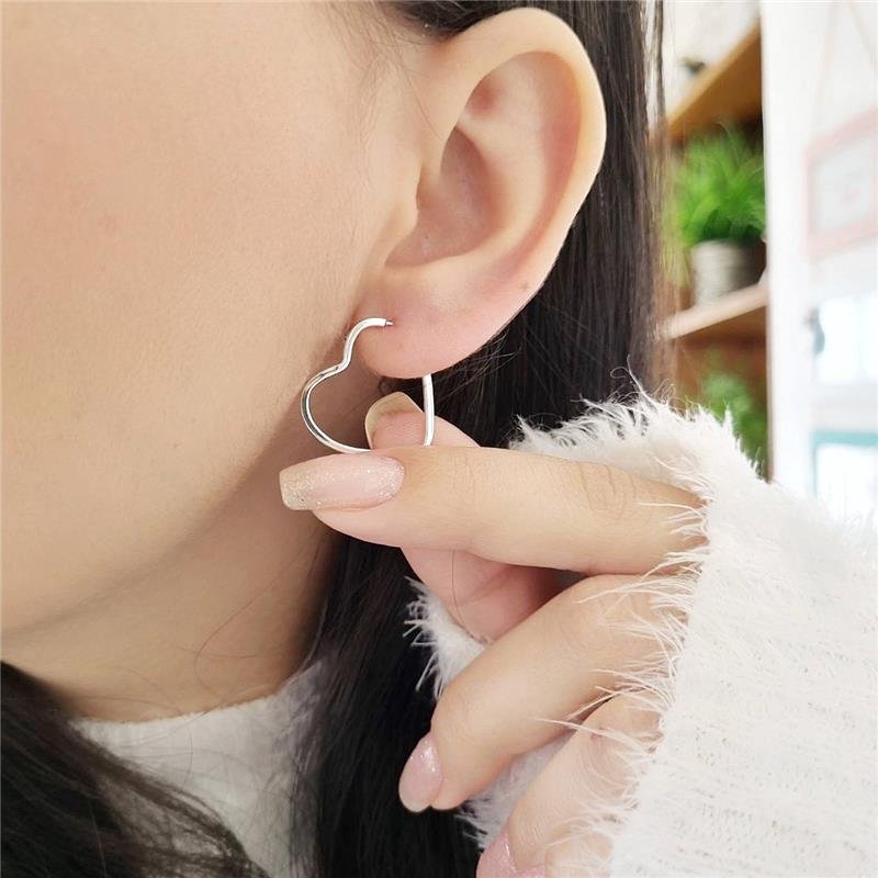 BRINCO PRATA 925 ARGOLA CORAÇÃO 2,2 CM