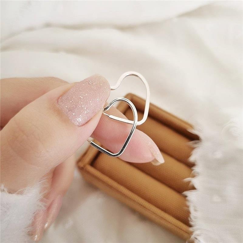 BRINCO PRATA 925 ARGOLA CORAÇÃO 2,2 CM