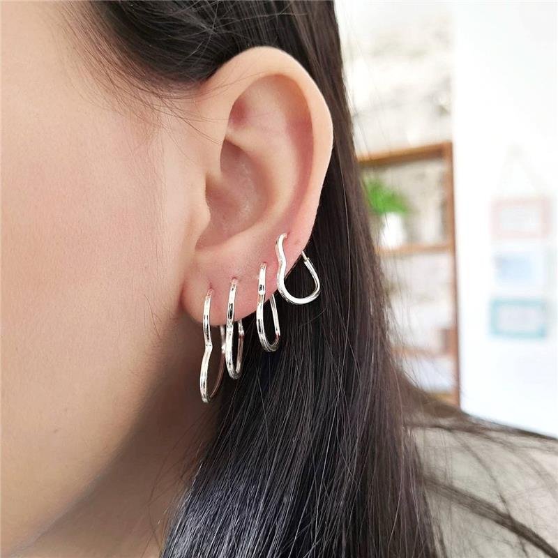 BRINCO PRATA 925 ARGOLA CORAÇÃO 2,2 CM